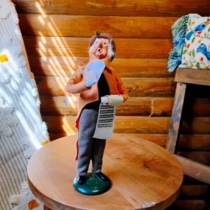 Byers’ Choice The Carolers Old Victorian Gentleman Caroling 1989 Signed